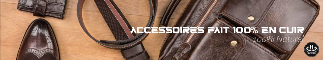 Accessoire en cuir véritable